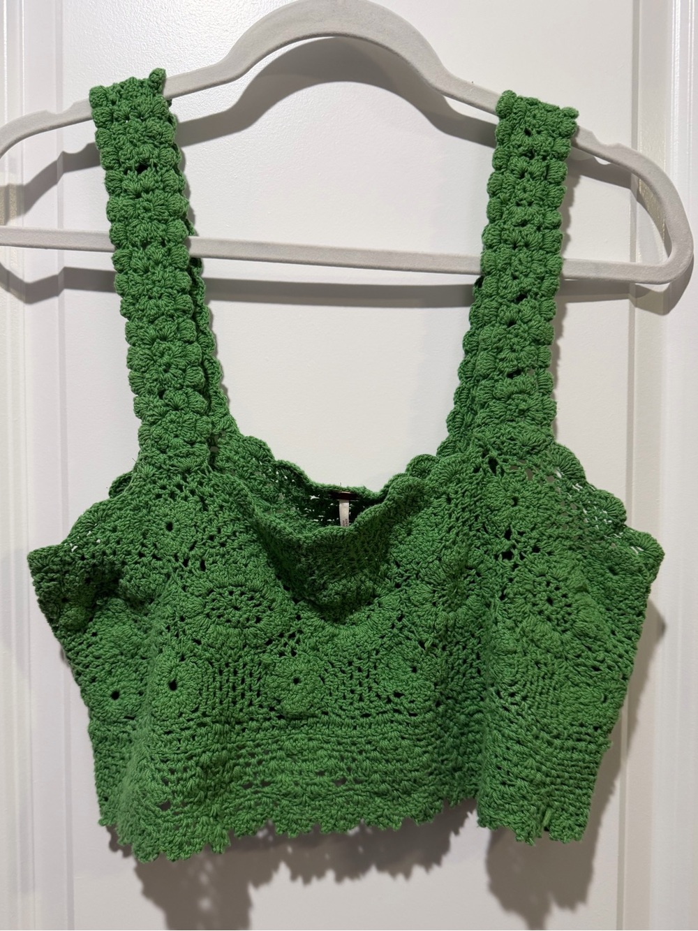 Free People Lost In Your Eyes Crochet Crop Tank Top